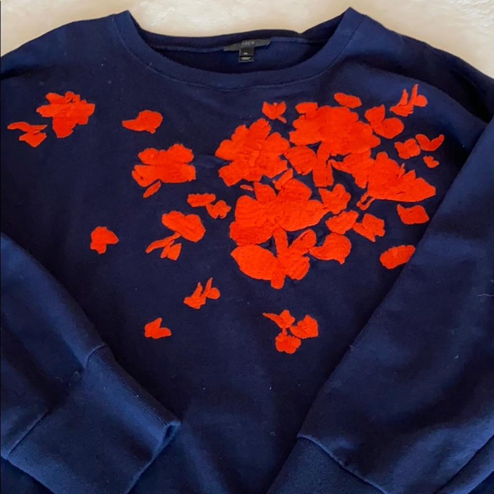 JCREW embroidered sweatshirt